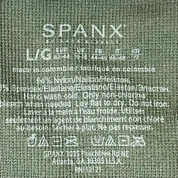 Spanx Women's Large Look At Me Now Seamless Leggings Camo Green Camouflage L Lg - Picture 3 of 8